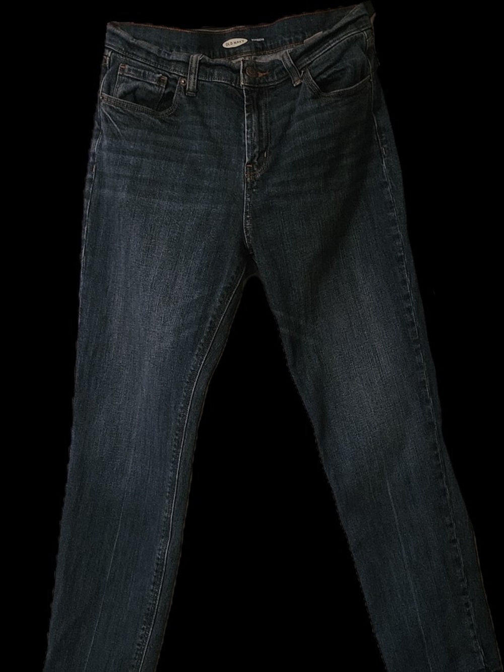Old Navy Women's Slim Straight Jeans in Dark Wash